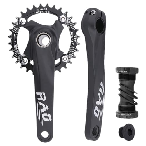 Pédalier léger pour vélo de route et VTT avec axe et pignon creux intégré