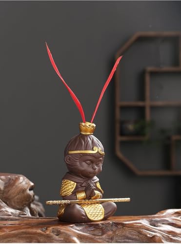 Estatua de Mono Rey hecha a mano de 4.6 pulgadas miniatura 5