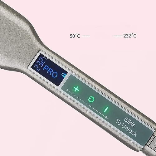 Plancha para el Cabello PATINS con Pantalla Táctil LCD, para Cabello Mojado y Seco, con Placas de Cerámica - Plata miniatura 3