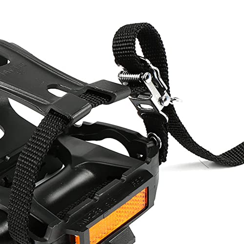Image of Lightweight Bike Pedals w /Toe Clip Straps MTB Road Bike Bicycle Fixed Bike