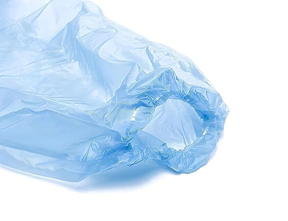 Image of Disposable Waterproof Shoe Covers for Rain & Indoor Protection, Anti-Slip Elastic Boot Covers, Reusable Protective Foot Covers for Travel, Bike Riding, Home, Office & Construction Sites. (Blue, Pack of 5)