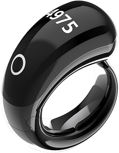 SQ-976 Smart Ring, Wireless Charging, Touch Buttons, 5 Interchangeable Sizes, 999999 Max Count (Black)