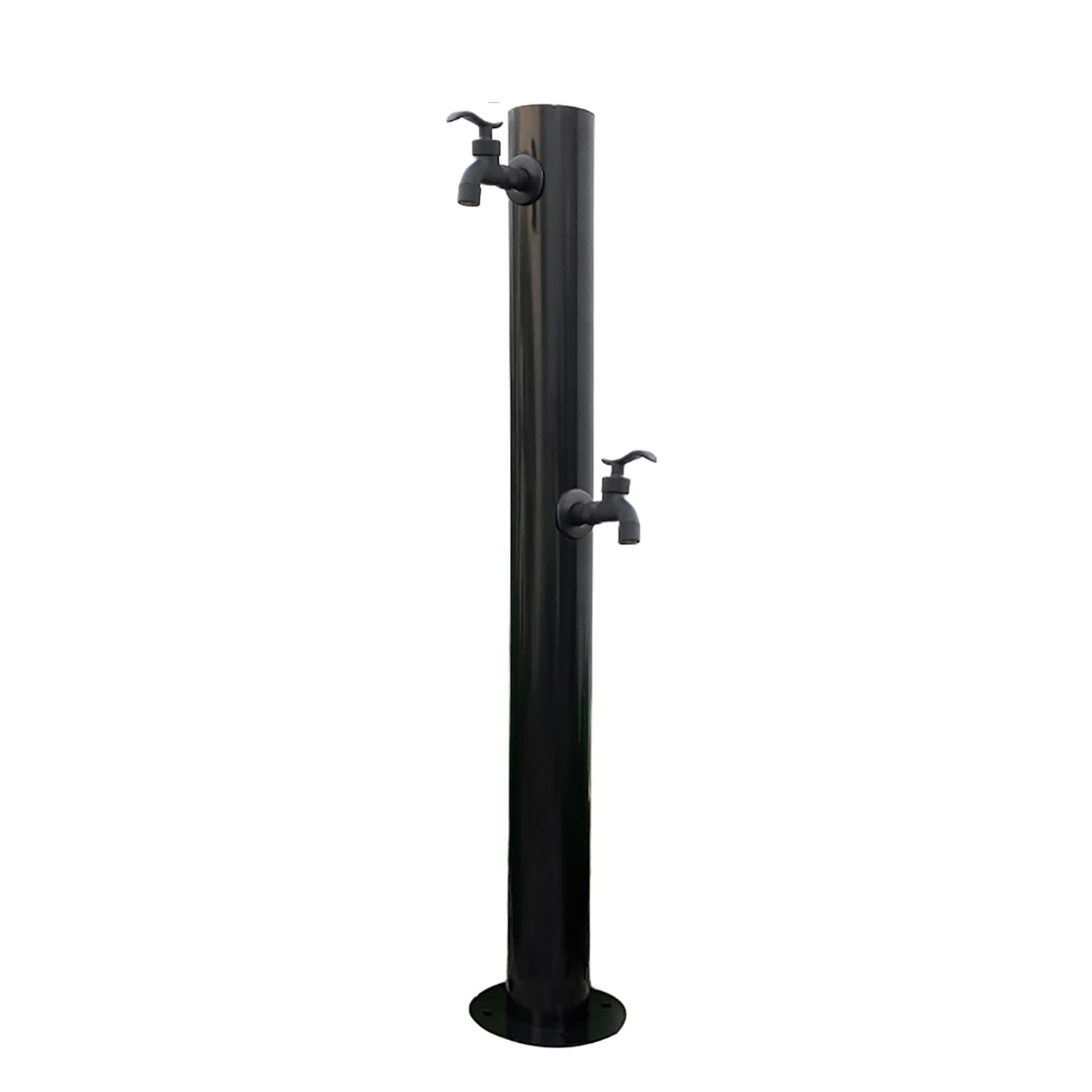 WOTZOV Faucet Water Column,Freestanding Garden Water Column Faucet - Antifreeze Outdoor Tap With 2 Water Fountain Posts For Irrigation & Washing - Black，Black6