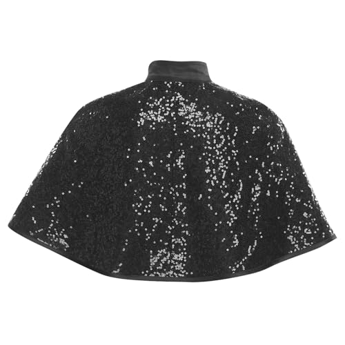 YEAHDOR Girls Sequined Princess Cape Capelets Birthday Party Wraps Shrug Bridesmaids Wedding Flower Girl Cover up4