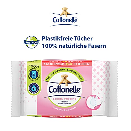 Cottonelle Feuchtes Toilettenpapier Sensitive, Maxi-Pack, 6 X 84 Toilettentücher – Ansicht 5