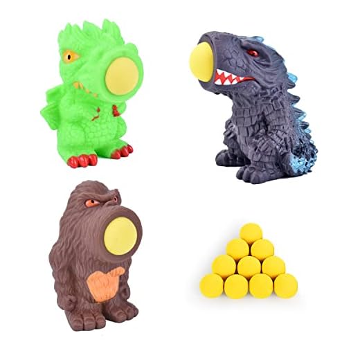 KUARLUBI Shoot Ball Toys - Gorilla Dragon Dinosaur Toys with 18 Foam Ball - Indoor and Outdoor Play for Age 4+