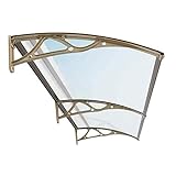 WJJ Vordach für Haustür Außentürüberdachung Polycarbonat-Tür-Überdachung Vordach Fenster Regen Schutz Abdeckung Zurück Tür Porch Canopy Regen-Schutz-Markise (Size : 80cmx200cm)