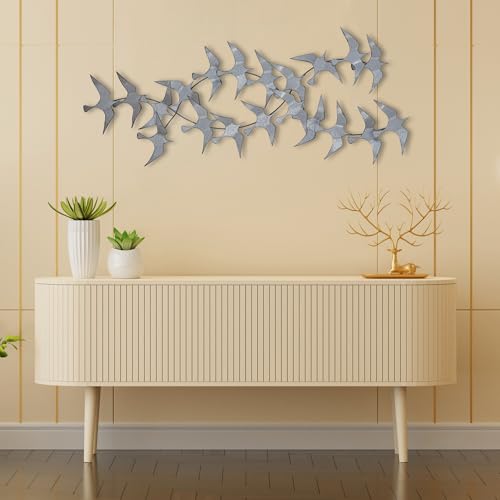 Accessoire mural décoratif en métal peint à la main unique 112 cm - 5