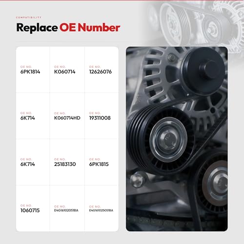 Image of K060714 Serpentine Drive Belt Compatible with Chevy Silverado