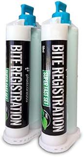 Bite Registration Material, Super Fast Set, Made in Germany Mint Flavor, Set of 2 50ml Cartridges, No Mixing Tips