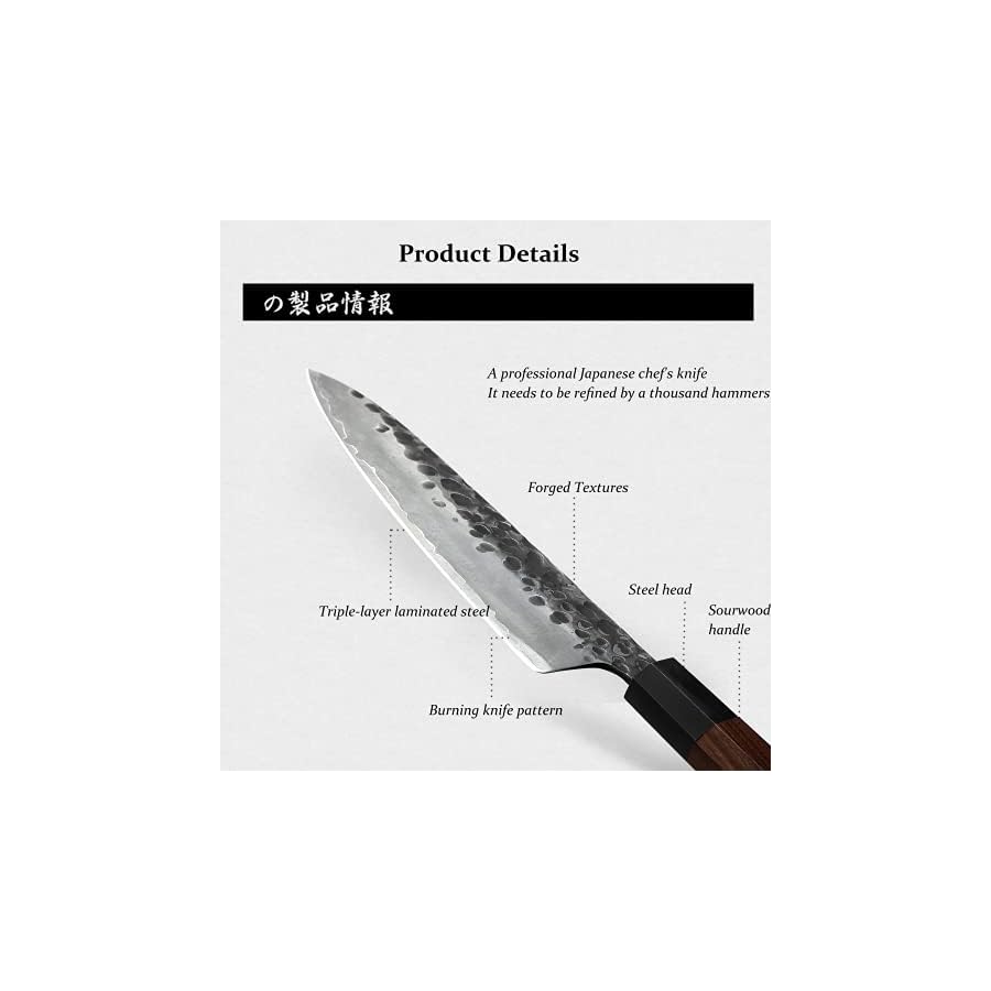 MITSUMOTO-SAKARI-7-inch-Japanese-Santoku-Chef-Knife-High-Carbon-Stainless-Steel-Kitchen-Cooking-Knife-Professional-Hand-Forged-Chefs-Knives-Rosewood-Handle-Sandalwood-Box MITSUMOTO SAKARI 7 inch Japanese Santoku Chef Knife, High Carbon Stainless Steel Kitchen Cooking Knife, Professional Hand Forged Chef's Knives (Rosewood Handle & Sandalwood Box)