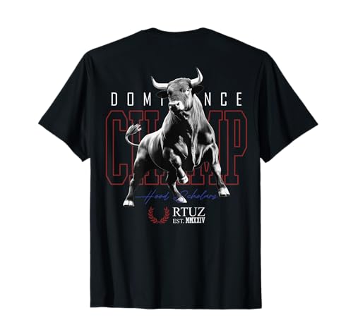 Hip Hop Urban Vintage Edgy Y2K Backprint Streetwear Stier T-Shirt