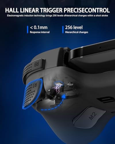 Image of Bluetooth Mobile Game Controller for Nintendo Switch 2 & iOS & Android & Tablets, Wireless Gamepad Grip with Hall Effect Trigger Joystick, Ergonomic Phone Controller for iPhone, iPad Pro, Samsung