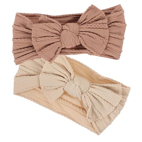 BESPORTBLE 2Piezas Diademas De Arco Para Bebés Pack De Diademas De Nylon Para Niñas Recién Nacidas Accesorios De Cabello Para Pequeños Cómodo