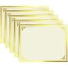 SUNEE 50 Sheets Certificate Papers - Blank Gold Foil Border, Letter Size 8.5x11 for Diploma, Certificates, Participation Awards, Document Cardstock Paper and Inkjet Printer Friendly