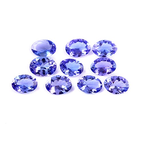 Tanzanite véritable taillée en ovale pour bijoux symboliques