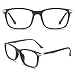 CGID CT46 Premium TR90 Frame Blue Light Blocking Glasses,Anti Glare Fatigue Blocking Headaches Eye Strain,Safety Glasses for Computer/Phone/Tablet,Rectangle Flexible Unbreakable Frame,Transparnet Lens