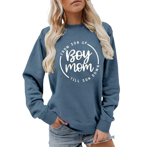 Sweat-shirt à col rond imprimé manches longues vêtement automne hiver