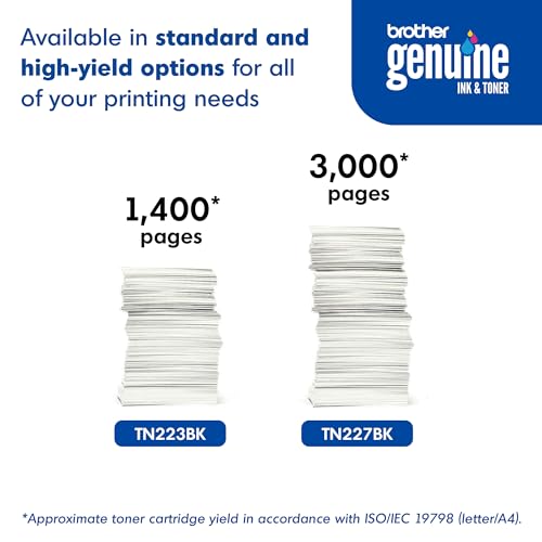 Brother Genuine TN227, TN227BK, High Yield Toner Cartridge, Replacement Black Toner, Page Yield Up to 3,000 Pages, TN227BK, Amazon Dash Available - image 6
