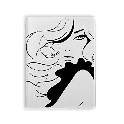 Carnet de notes souple pour fille avec silhouette de dame