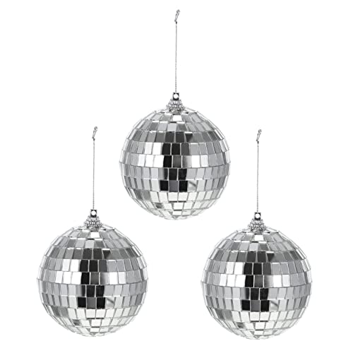 NOLITOY 8cm Glass Disco Ball Mirror Reflective Balls for Party Banquet Nightclub
