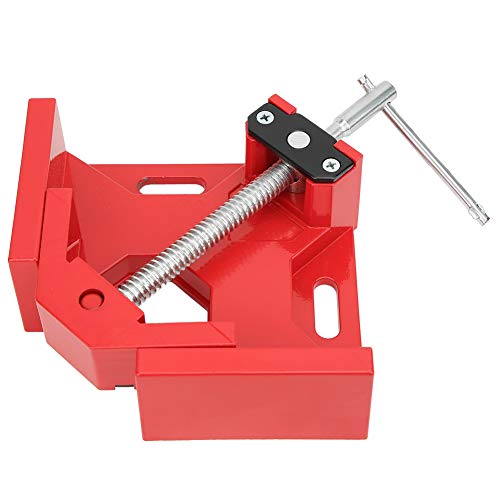 Right Angle Clamp T Type Handle Vice Grip Corner Clamp for Welding Framing (Red)