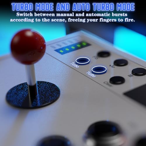 Nonbliep Wired Arcade Stick Compatible with PS5/PS4/PC/, for PS5 Fight Stick with Programming Function, Turbo Function, 9.8FT Braided Cable Fight Stick - 2