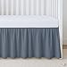 Cottington Lane Dark Grey Crib Skirt Dust Ruffle, 100% Natural Cotton, Soft, Durable Nursery Crib Toddler Bedding Skirt for Baby Girls or Boys, Fits Standard Cribs 28