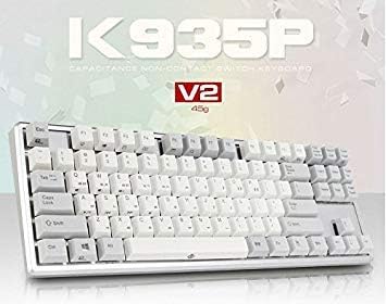 ABKO K935P V2 45g Capacitance Non-Contact Switch Keyboard Nkey-Rollover, Stabilizer, Waterproof, Cherry MX Profile, PBT KeyCap (Tenkeyless English/Korean Layout)