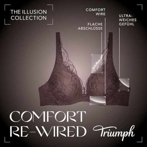 Triumph Body Make-Up Illusion Lace Wp, Reggiseno Donna, Nero, 3B - 5