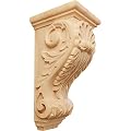Ekena Millwork CORW04X05X10SHRO Medium Shell Wood Corbels, 4 1/2"W x 5"D x 10"H, Red Oak