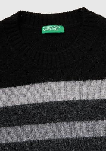 Pull homme col rond Benetton en maille classique - 7
