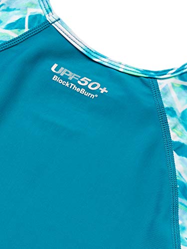 Image of Speedo Girls' Uv Swim Shirt Short Sleeve Printed Rashguard