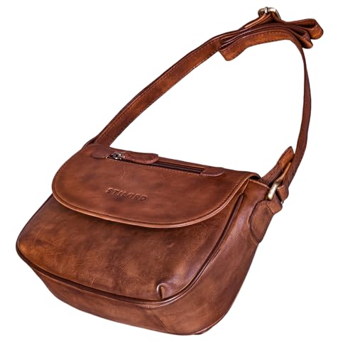 Sac à main femme en cuir véritable vintage Brandy, l'élégance intemporelle pour vos soirées - 6