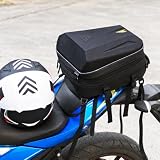 hbfadxr Motorcycle Tail Bag for MV Agusta Enduro Veloce 2024–2026, Expandable Rear Seat Bag, Waterproof Motorcycle Luggage, Helmet Storage Backpack with Straps