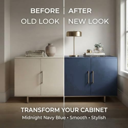 Image of WISDOM Midnight Blue Self Adhesive Wallpaper for Furniture & Cabinets Waterproof, Easy to Clean Peel and Stick Vinyl Film Kitchen Cabinet, Wardrobe, Shelf & Home Decor Makeover (20x48 in)