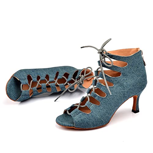 Chaussures de danse de bal stables en denim contre la fatigue - 5