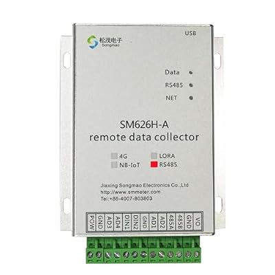 SM626H-A-0 Data Collector, 4-Channel Analog Input 16-bit ADC, 2-Channel Pulse Counter & 2-Channel Switch Input, MODBUS RTU RS485, DC 24V Output for Two-Wire Sensors