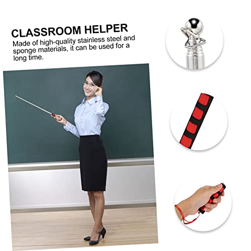 Hemoton 2 Pçs Ponteiro Retrátil Ponteiro De Mão De Aço Inoxidável Professor Ponteiro De Ensino Ponte