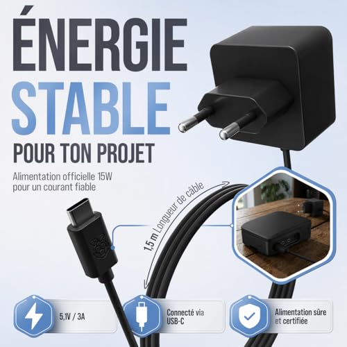 db-tronic Raspberry Pi 4 4 Go Starter Kit | Édition Noire 64 Go | Alimentation 15 W | Boîtier Noir | Micro HDMI 4K | Dissipateurs | idéal pour Home Assistant et Le Smart Home – vue 4