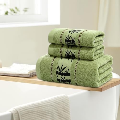Toallas de lujo de fibra de bambú: juego de 3 piezas exclusivas para el baño 4