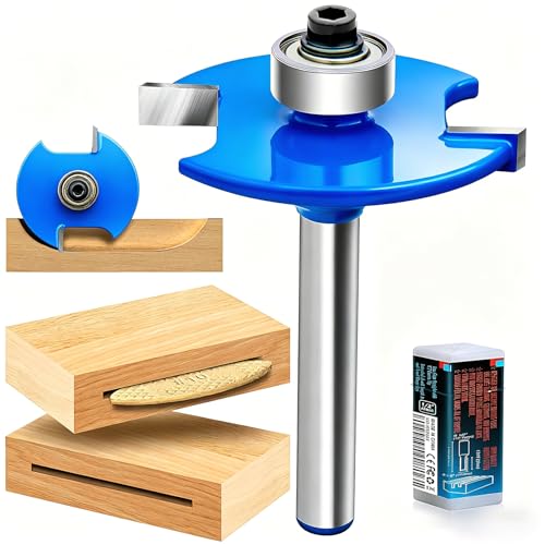 Image of SIMILKY Biscuit Jointer Router Bit 1/4 Inch Shank, Biscuit Joint Slot Cutter Router Bit, Wood Biscuit Cutter, Woodworking Cutter Tool