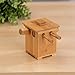 Bits and Pieces Wooden Puzzle Box Bamboo Tower Design Puzzle Box with Hidden Compartment Brainteaser, Solution Included