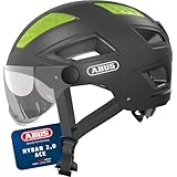 ABUS Casque de ville Hyban 2.0 ACE - Casque de vélo avec visière, lumière et coque dure...