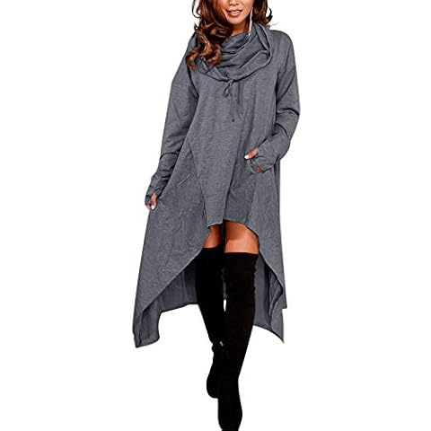 ZANZEA Sudadera con Capucha y Bolsillos Asimétricos para Mujer Cover