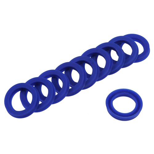 YOKIVE 10 Pcs UHS Radial Shaft Seals, Industry PU Oil Seals for Hydraulic Cylinders (Blue, 18-mm ID x 26-mm OD 5-mm Width)