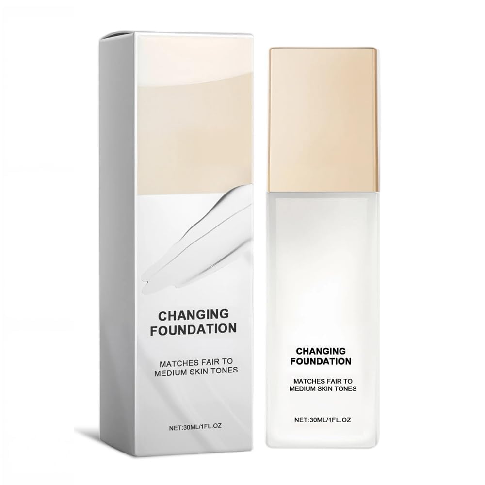 Photo 1 of Color Changing Foundation for Mature Skin, Concealer Cover Cream, Lightweight Liquid Foundations, Tone Suitable for All Skin Types (1pcs)
