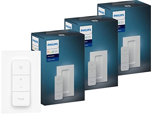 Image of Philips Hue Dimmer Switch v2 - Wireless Remote Control - Battery-Powered - (Triple Pack)