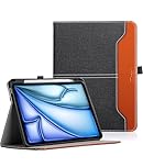 Dlveer Case for iPad Air M4 M3 M2, Air 6th Generation 11 inch(2025/2024) and Air 5th/4th 10.9 inch(2022/2020) Soft Tpu Leather Cover with Pencil Holder,Multiple Angles, Auto Function,Pocket