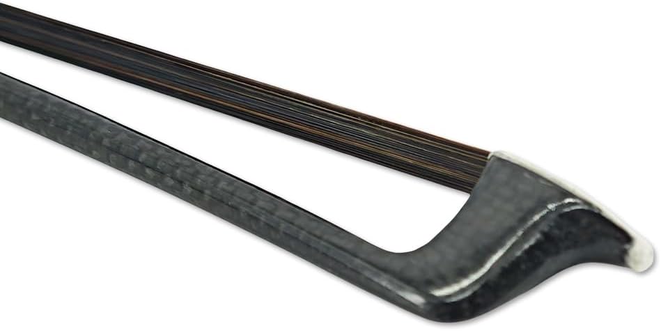 Yinfente Carbon Fiber 4/4 Violin Bow Full Size Snakewood Frog With Fleur de lis Inlay Black Mongolian Bow Hair Well Balanced& Pernambuco Level